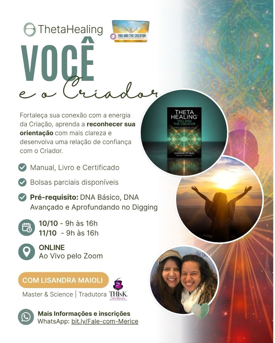 Arte de divulgação: Você e o Criador